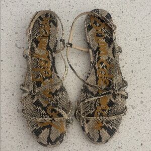 Sam Edelman Snake Print Sandals